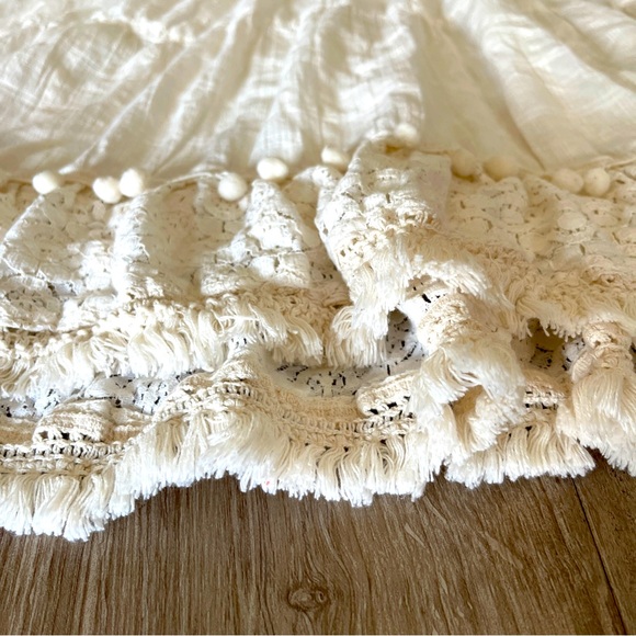 Jeune Jeunesse Cream Colored Boho Style Mini Dress Size L-XL - Picture 8 of 15